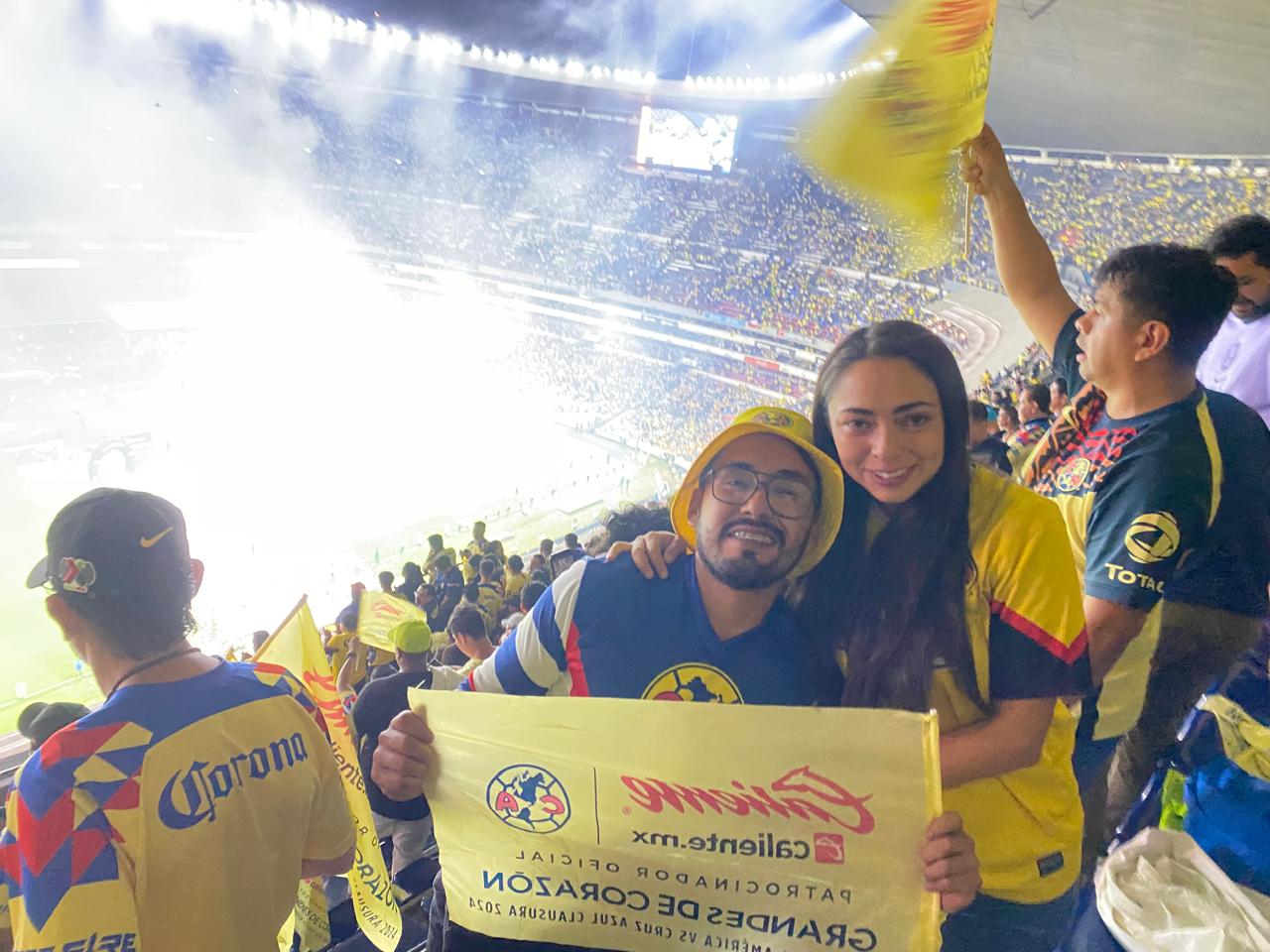 En el estadio Azteca