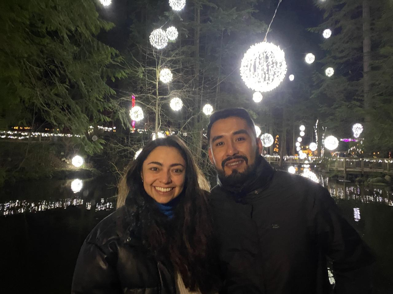 Luces en el bosque de Capilano